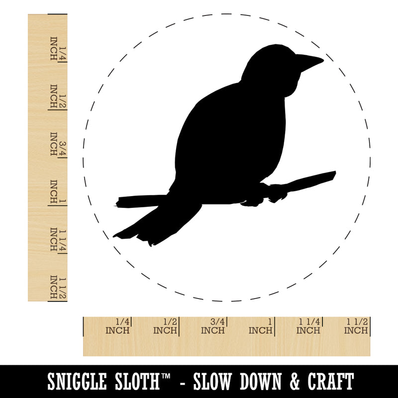 Canary Bird on Branch Solid Self-Inking Rubber Stamp for Stamping Crafting Planners