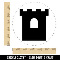 Castle Turret Tower Solid Self-Inking Rubber Stamp for Stamping Crafting Planners