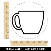 Coffee Mug Cup Outline Self-Inking Rubber Stamp for Stamping Crafting Planners