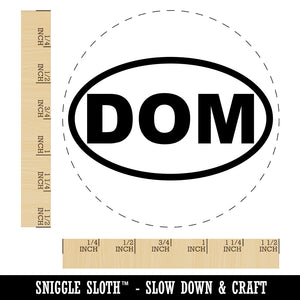 Dominican Republic DOM Self-Inking Rubber Stamp for Stamping Crafting Planners