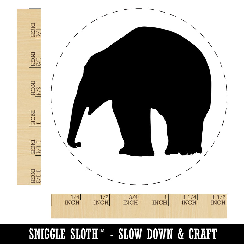 Elephant Side View Solid Self-Inking Rubber Stamp for Stamping Crafting Planners