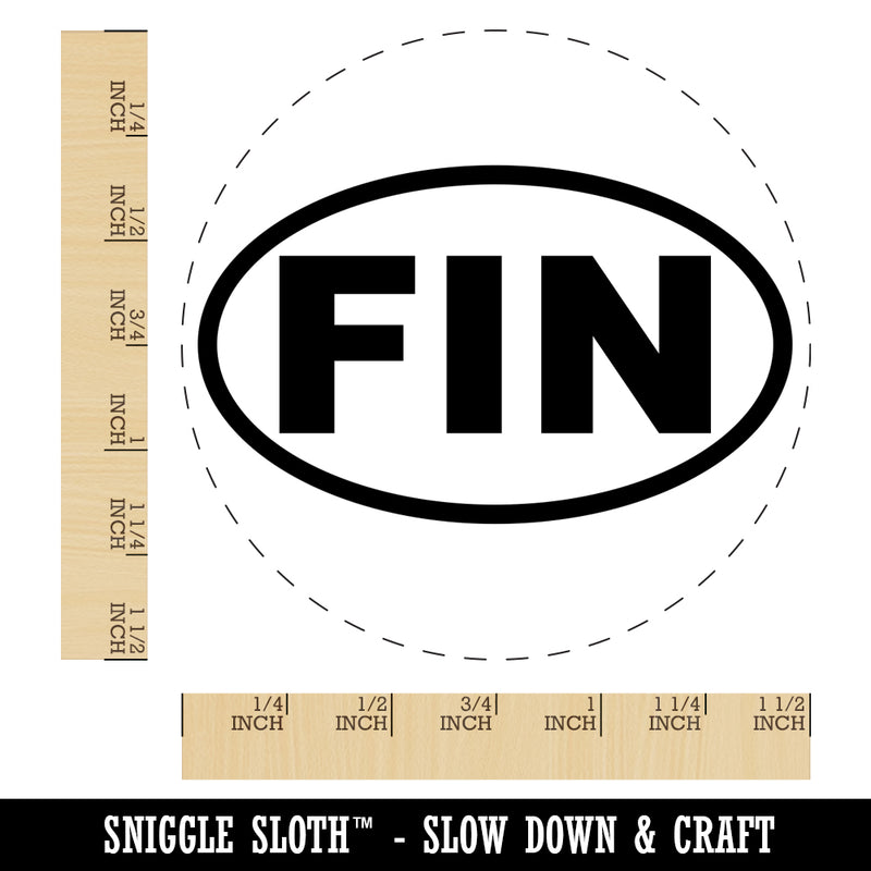 Finland FIN Self-Inking Rubber Stamp for Stamping Crafting Planners