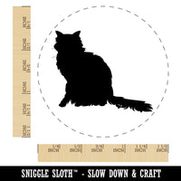 Fluffy Cat Solid Self-Inking Rubber Stamp for Stamping Crafting Planners