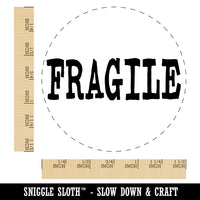 Fragile Text Self-Inking Rubber Stamp for Stamping Crafting Planners