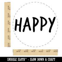 Happy Fun Text Self-Inking Rubber Stamp for Stamping Crafting Planners