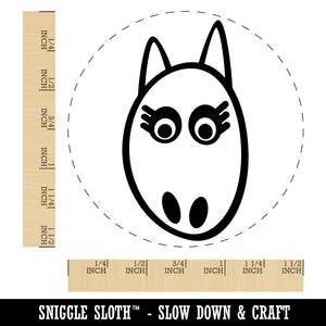 Lovely Horse Face Self-Inking Rubber Stamp for Stamping Crafting Planners