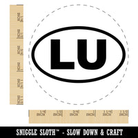 Luxembourg LU Self-Inking Rubber Stamp for Stamping Crafting Planners