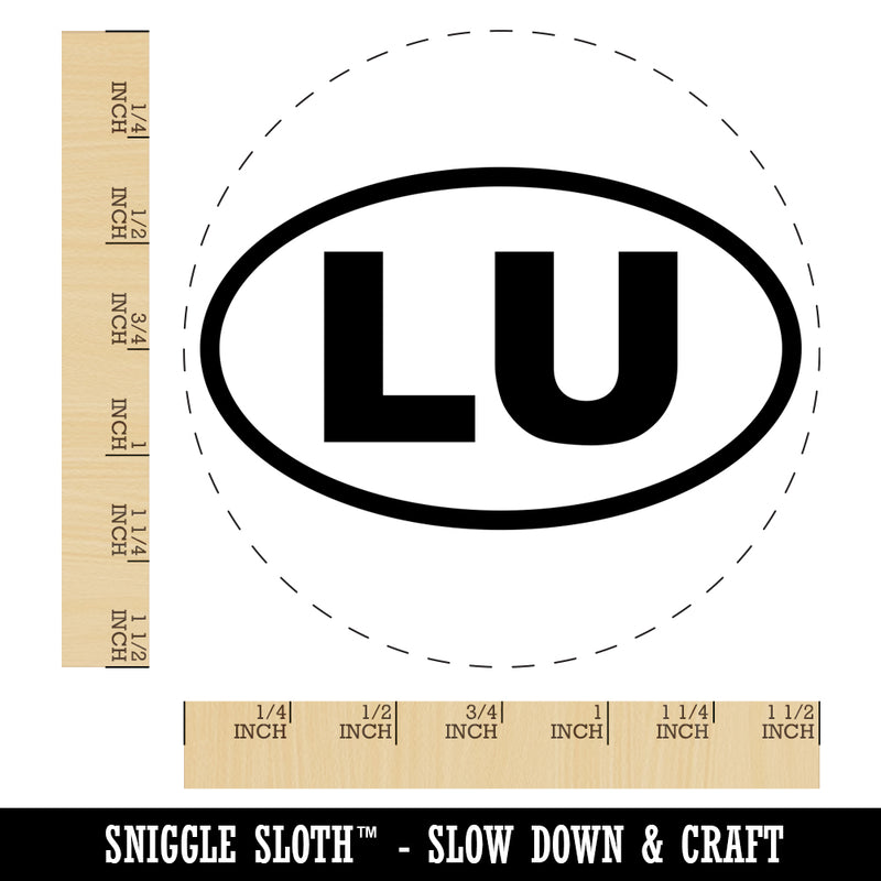 Luxembourg LU Self-Inking Rubber Stamp for Stamping Crafting Planners