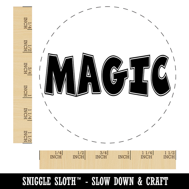 Magic Fun Text Self-Inking Rubber Stamp for Stamping Crafting Planners