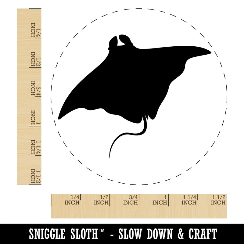 Manta Ray Solid Self-Inking Rubber Stamp for Stamping Crafting Planners