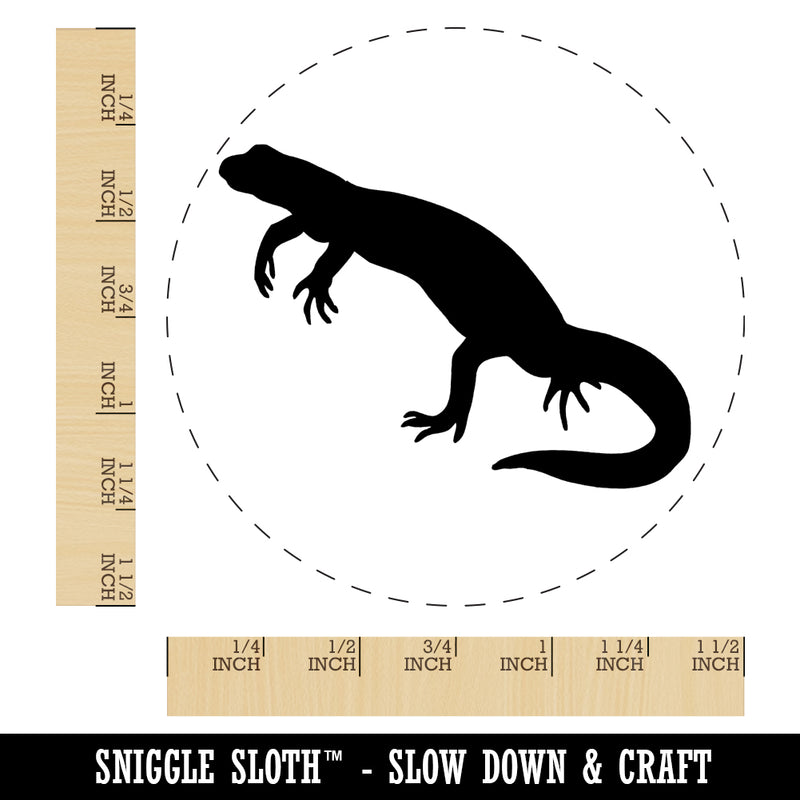 Newt Lizard Salamander Solid Self-Inking Rubber Stamp for Stamping Crafting Planners