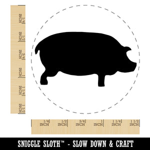 Pig Solid Side View Self-Inking Rubber Stamp for Stamping Crafting Planners