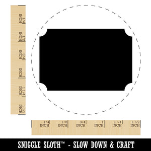 Rectangle Clipped Corners Solid Self-Inking Rubber Stamp for Stamping Crafting Planners