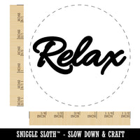 Relax Fun Text Self-Inking Rubber Stamp for Stamping Crafting Planners