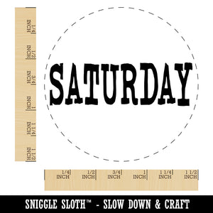 Saturday Text Self-Inking Rubber Stamp for Stamping Crafting Planners