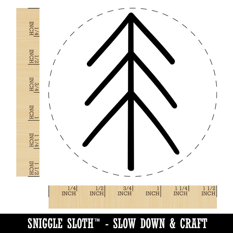 Simple Pine Tree Self-Inking Rubber Stamp for Stamping Crafting Planners