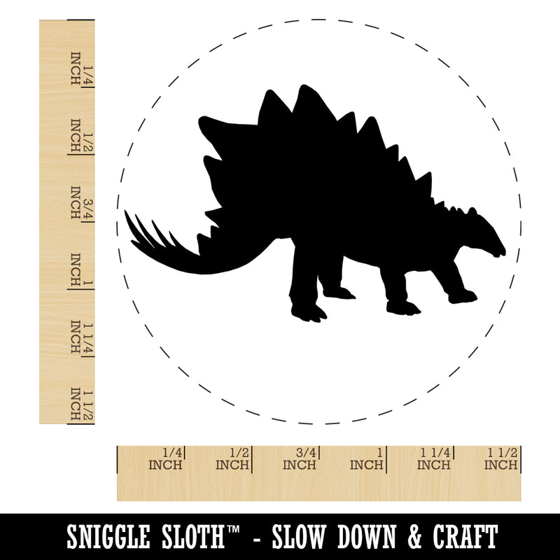 Stegosaurus Dinosaur Solid Self-Inking Rubber Stamp for Stamping Crafting Planners