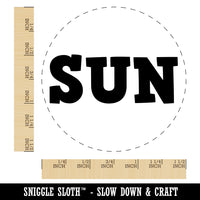 Sun Fun Text Self-Inking Rubber Stamp for Stamping Crafting Planners