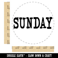 Sunday Text Self-Inking Rubber Stamp for Stamping Crafting Planners