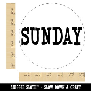 Sunday Text Self-Inking Rubber Stamp for Stamping Crafting Planners