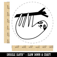 Sweet Sloth Hanging from Tree Self-Inking Rubber Stamp for Stamping Crafting Planners