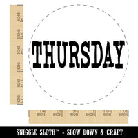 Thursday Text Self-Inking Rubber Stamp for Stamping Crafting Planners