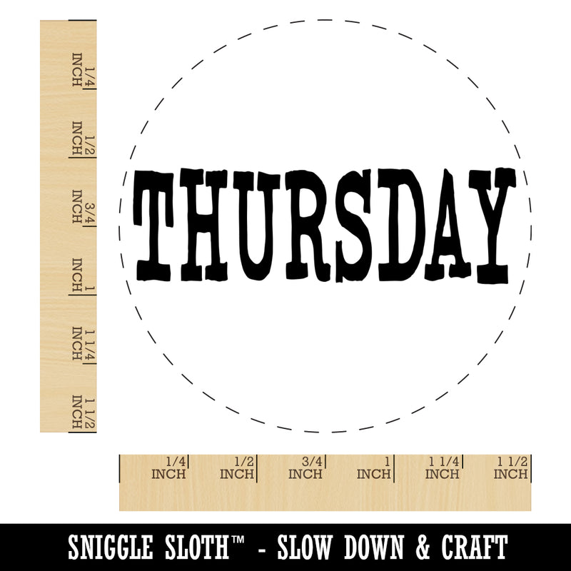 Thursday Text Self-Inking Rubber Stamp for Stamping Crafting Planners