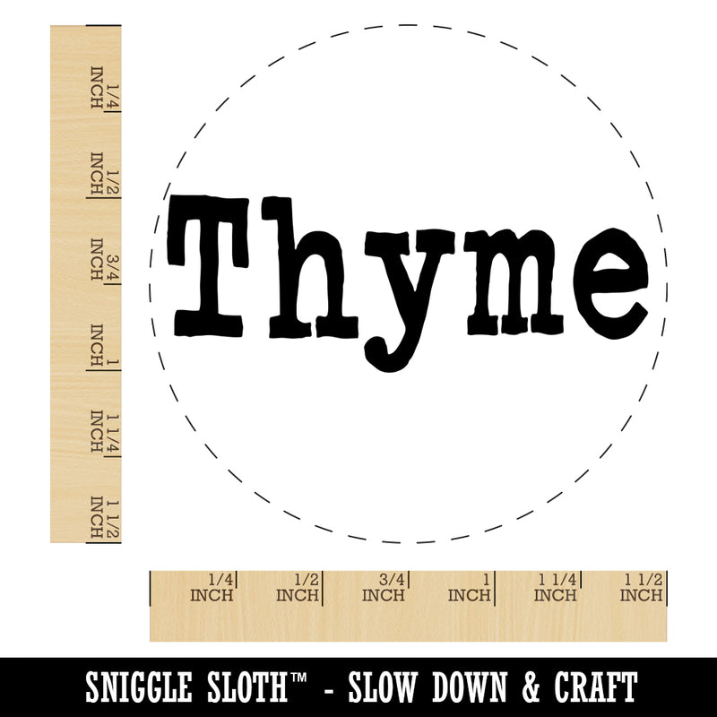 Thyme Herb Fun Text Self-Inking Rubber Stamp for Stamping Crafting Planners