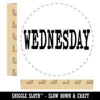 Wednesday Text Self-Inking Rubber Stamp for Stamping Crafting Planners