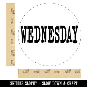 Wednesday Text Self-Inking Rubber Stamp for Stamping Crafting Planners