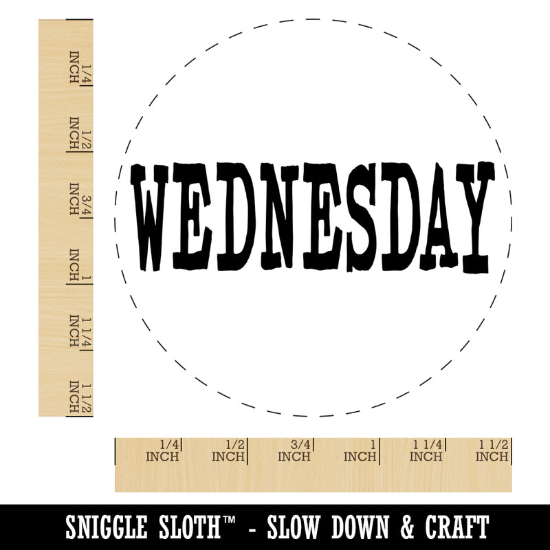 Wednesday Text Self-Inking Rubber Stamp for Stamping Crafting Planners