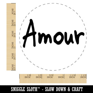 Amour Love French Fun Text Self-Inking Rubber Stamp for Stamping Crafting Planners