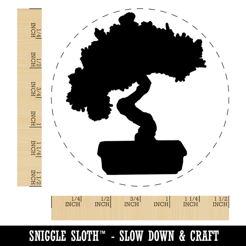 Bonsai Tree Solid Self-Inking Rubber Stamp for Stamping Crafting Planners