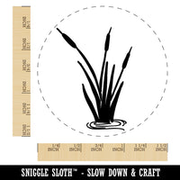 Cattails in Water Self-Inking Rubber Stamp for Stamping Crafting Planners