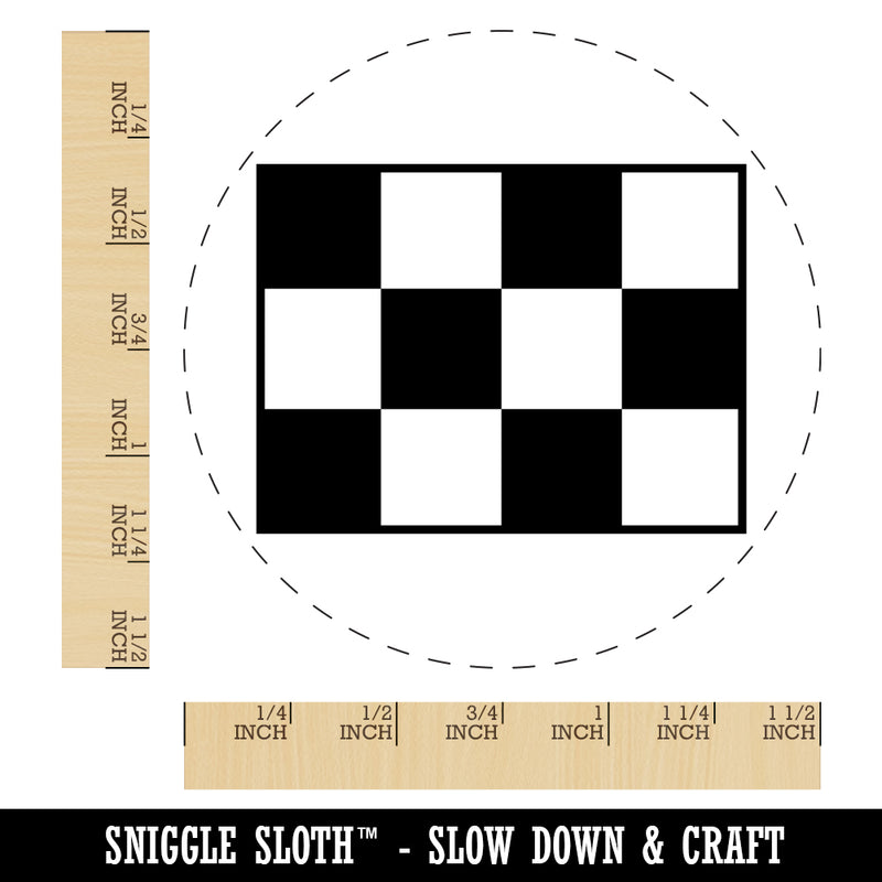 Checkered Flag Self-Inking Rubber Stamp for Stamping Crafting Planners