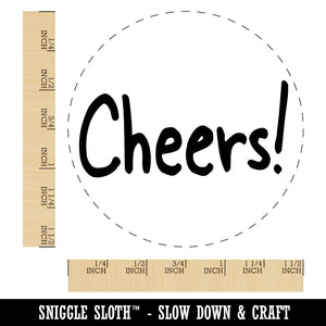 Cheers Fun Text Self-Inking Rubber Stamp for Stamping Crafting Planners