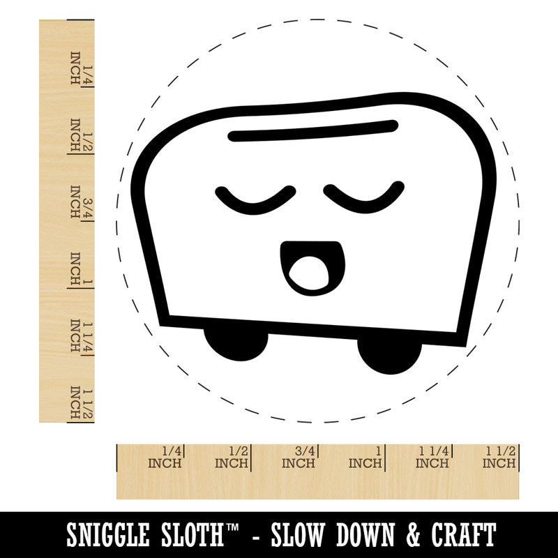 Cute Kawaii Toaster Self-Inking Rubber Stamp for Stamping Crafting Planners