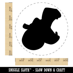 Hippopotamus Head Solid Self-Inking Rubber Stamp for Stamping Crafting Planners