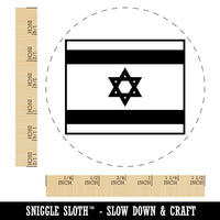 Israel Flag Self-Inking Rubber Stamp for Stamping Crafting Planners