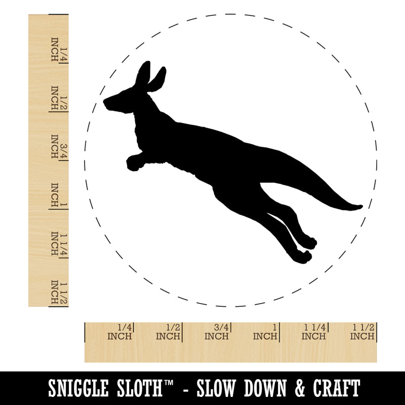 Kangaroo Jumping Solid Self-Inking Rubber Stamp for Stamping Crafting Planners