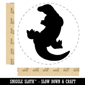 Komodo Dragon Solid Self-Inking Rubber Stamp for Stamping Crafting Planners