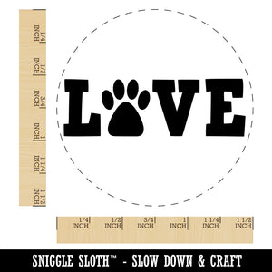 Love Paw Print Dog Cat Pet Text Self-Inking Rubber Stamp for Stamping Crafting Planners