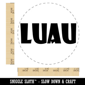 Luau Hawaii Fun Text Self-Inking Rubber Stamp for Stamping Crafting Planners