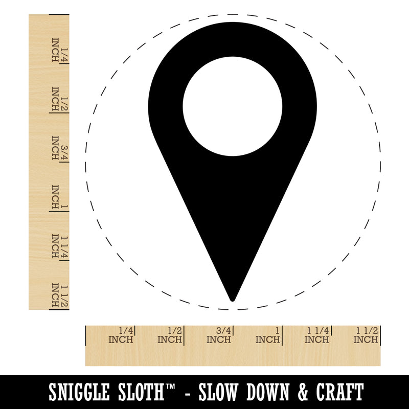 Map Location Symbol Self-Inking Rubber Stamp for Stamping Crafting Planners