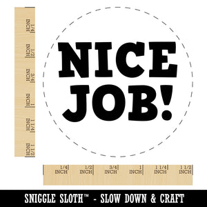 Nice Job Fun Text Teacher School Self-Inking Rubber Stamp for Stamping Crafting Planners