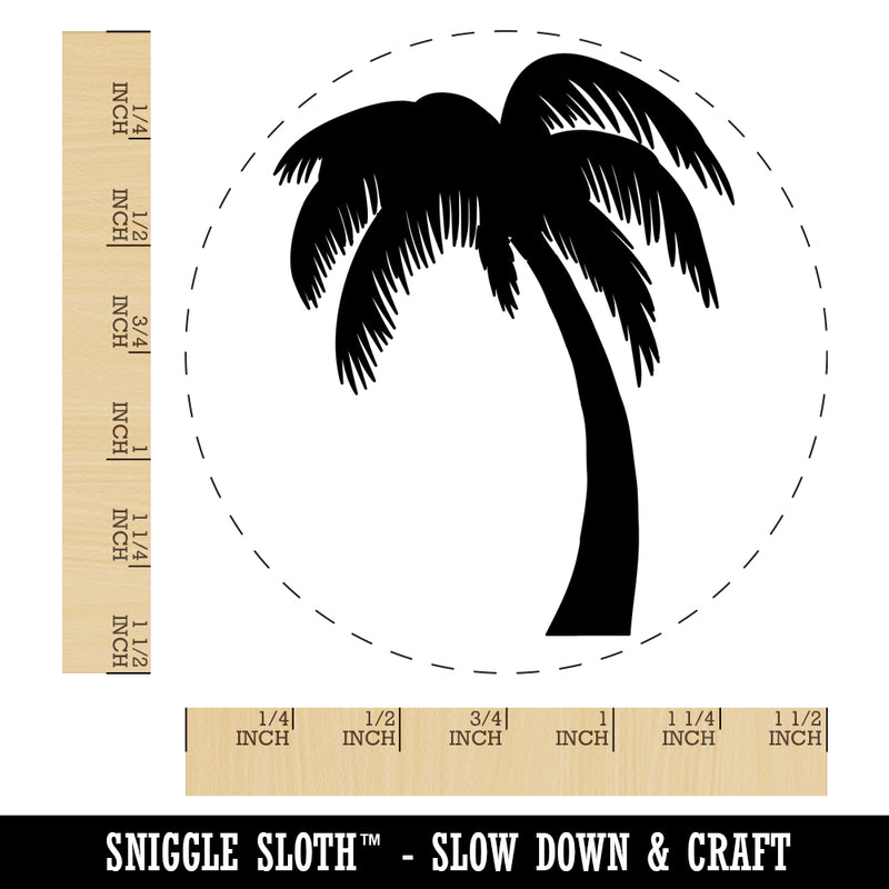Palm Tree Tropical Solid Self-Inking Rubber Stamp for Stamping Crafting Planners