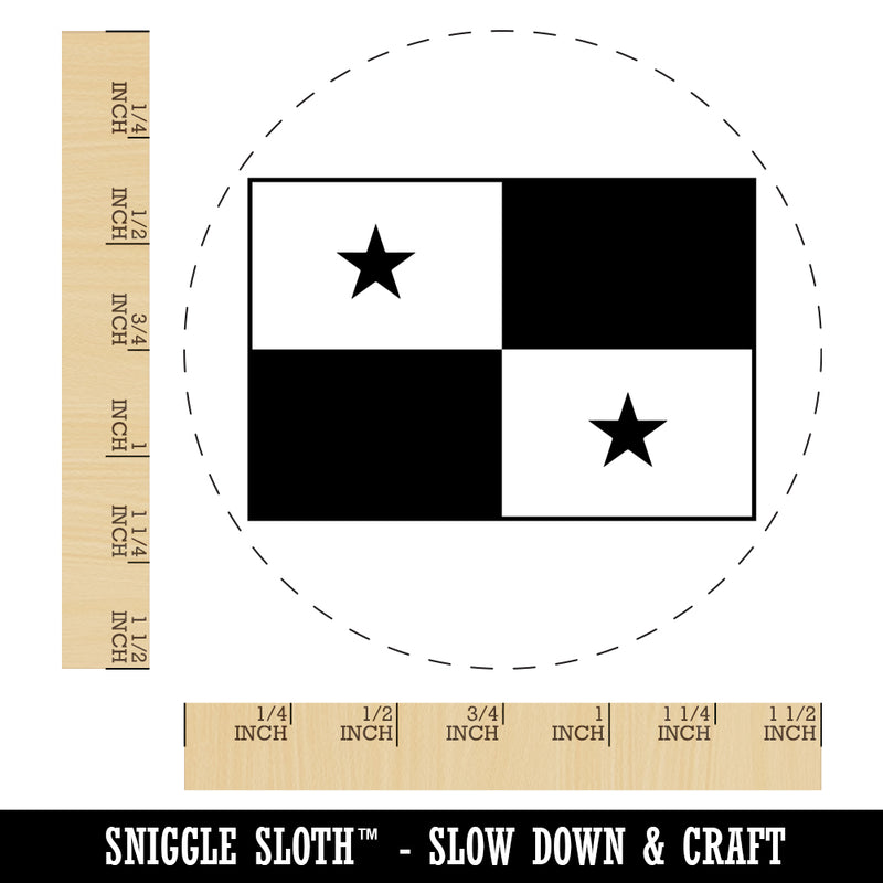 Panama Flag Self-Inking Rubber Stamp for Stamping Crafting Planners