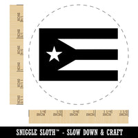 Puerto Rico Flag Self-Inking Rubber Stamp for Stamping Crafting Planners