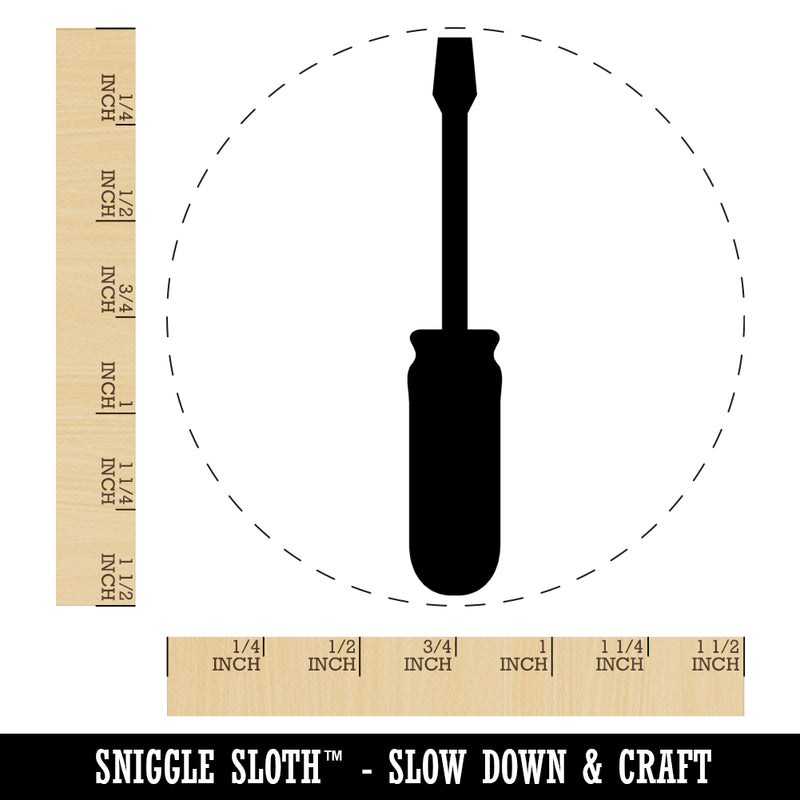 Screwdriver Silhouette Woodworking Tools Self-Inking Rubber Stamp for Stamping Crafting Planners