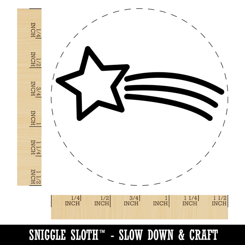 Shooting Star Self-Inking Rubber Stamp for Stamping Crafting Planners